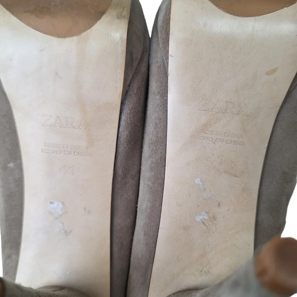 Zara Sz EU41/US10 Lace-up Cut-Out Caged Platform Sandals Heels - Picture 14 of 15